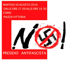 Presidio antifascista a Como
