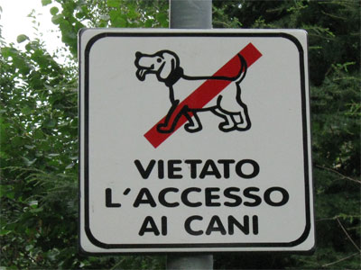 Divieto accesso cani