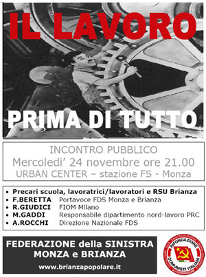 Il lavoro, prima di tutto