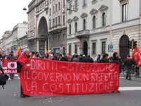 Milano - manifestazione della FIOM
