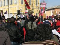 Arcore - manifestazione contro Berlusconi