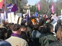 Arcore - manifestazione contro Berlusconi