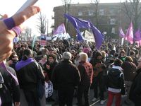 Arcore - manifestazione contro Berlusconi