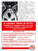 Carate Brianza - Il lavoro. Prima di tutto