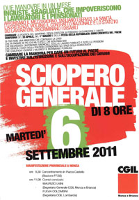 Monza - Sciopero della CGIL