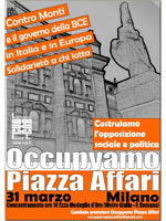Milano - Occupy piazza Affari. 