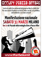 Milano - Occupy piazza Affari. 