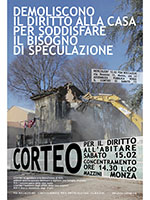 Monza - Corteo per il diritto ad abitare