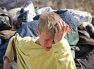 The ethnic Albanian boy who lost his parents after NATO bombed the refugee convoy near Prizren and Djakovica.