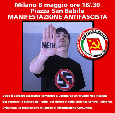 Manifestazione antifascista a Milano