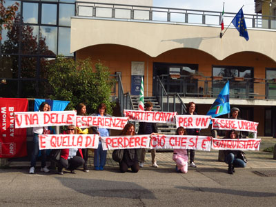 Presidio delle lavoratrici della Fondazione Don Gnocchi di Seregno, 21 ottobre 2015
