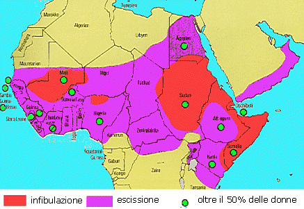 Diffusione dell'infubulazione in Africa
