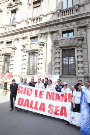 Protesta dei lavoratori SEA