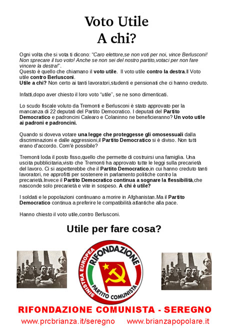Voto utile. A chi?