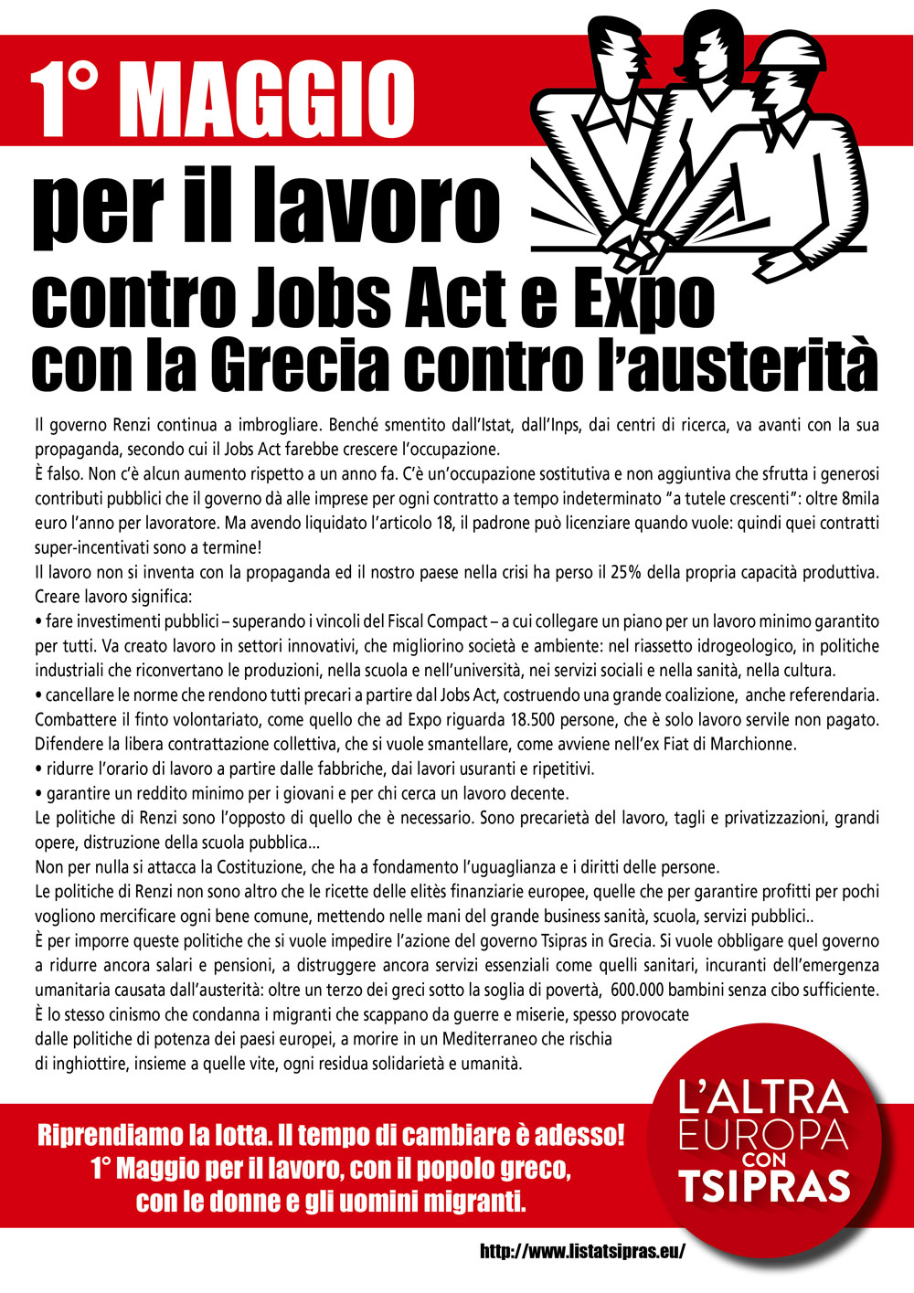 Primo Maggio per il lavoro